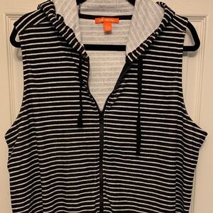 3/$15 Joe Fresh Black and White Striped Swim Coverup